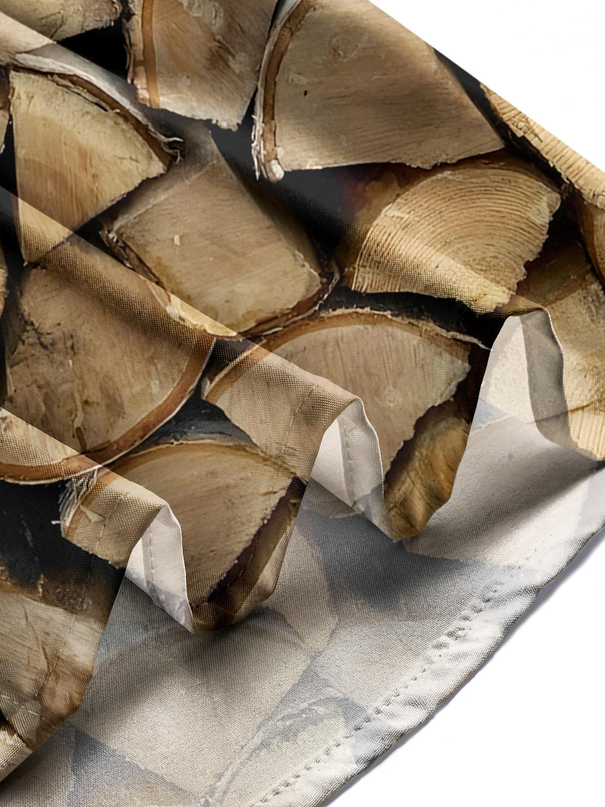 Wood Print Men's Pocket Short Sleeve Shirts