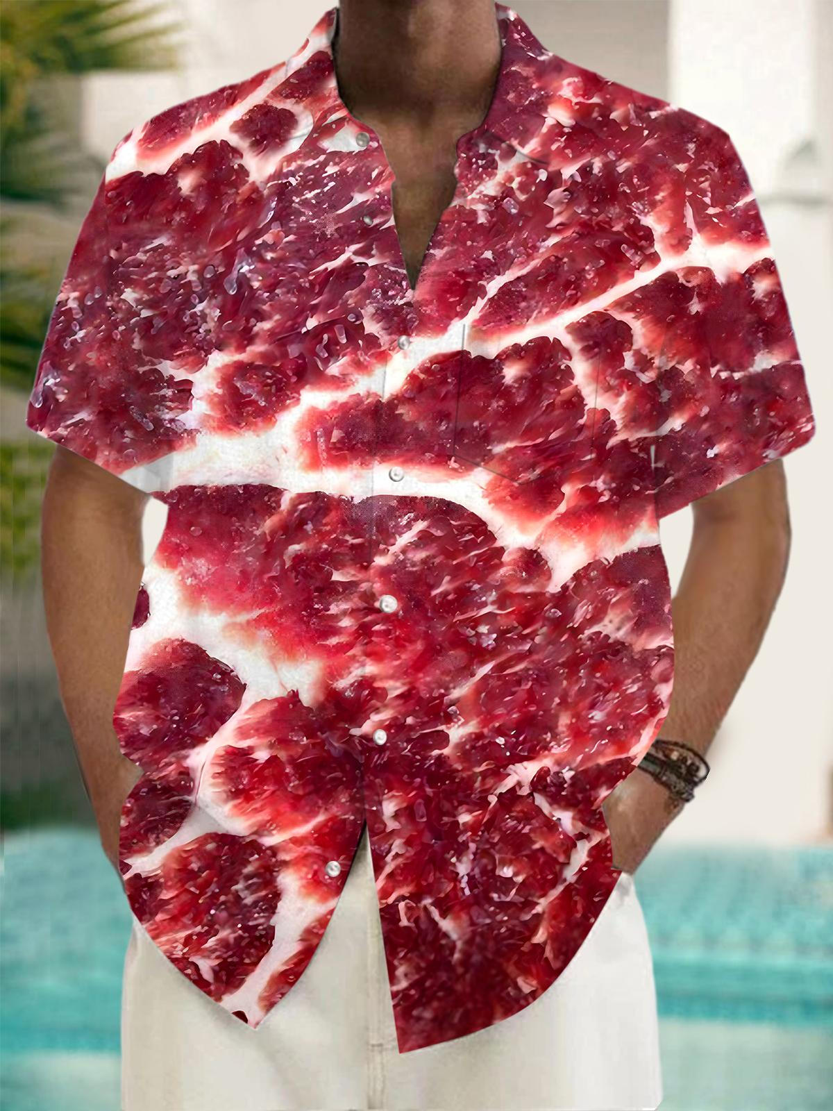 Beef Men's Pocket Short Sleeve Shirts