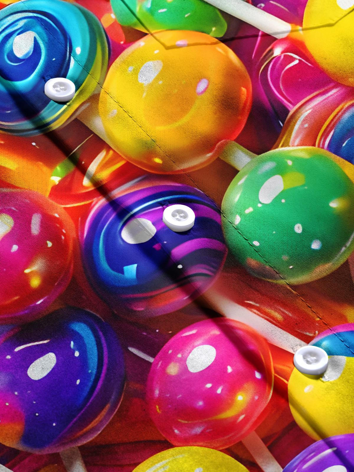 Lollipop Men's Pocket Short Sleeve Shirts