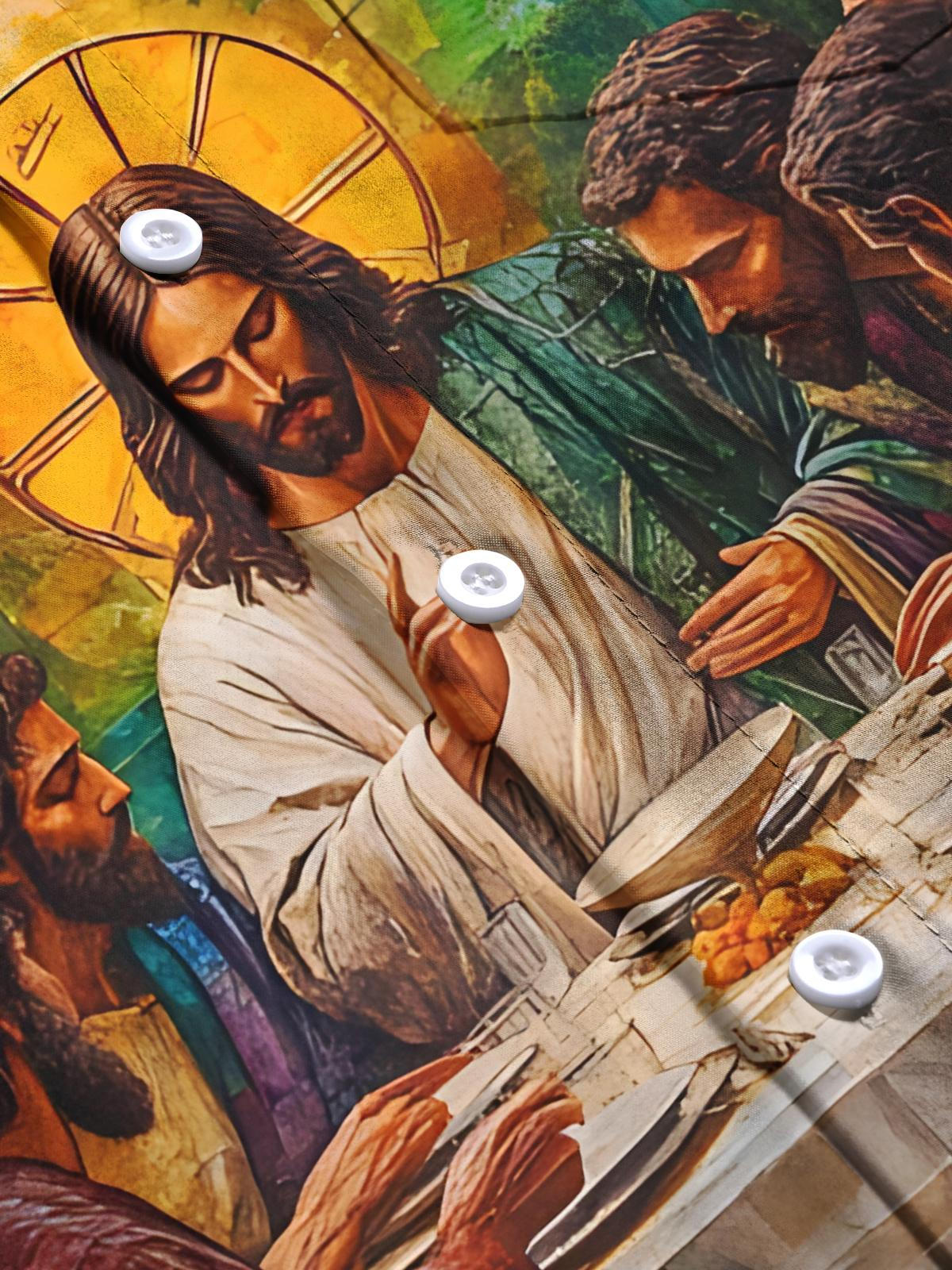 Jesus Art Print Men's Pocket Short Sleeve Shirts