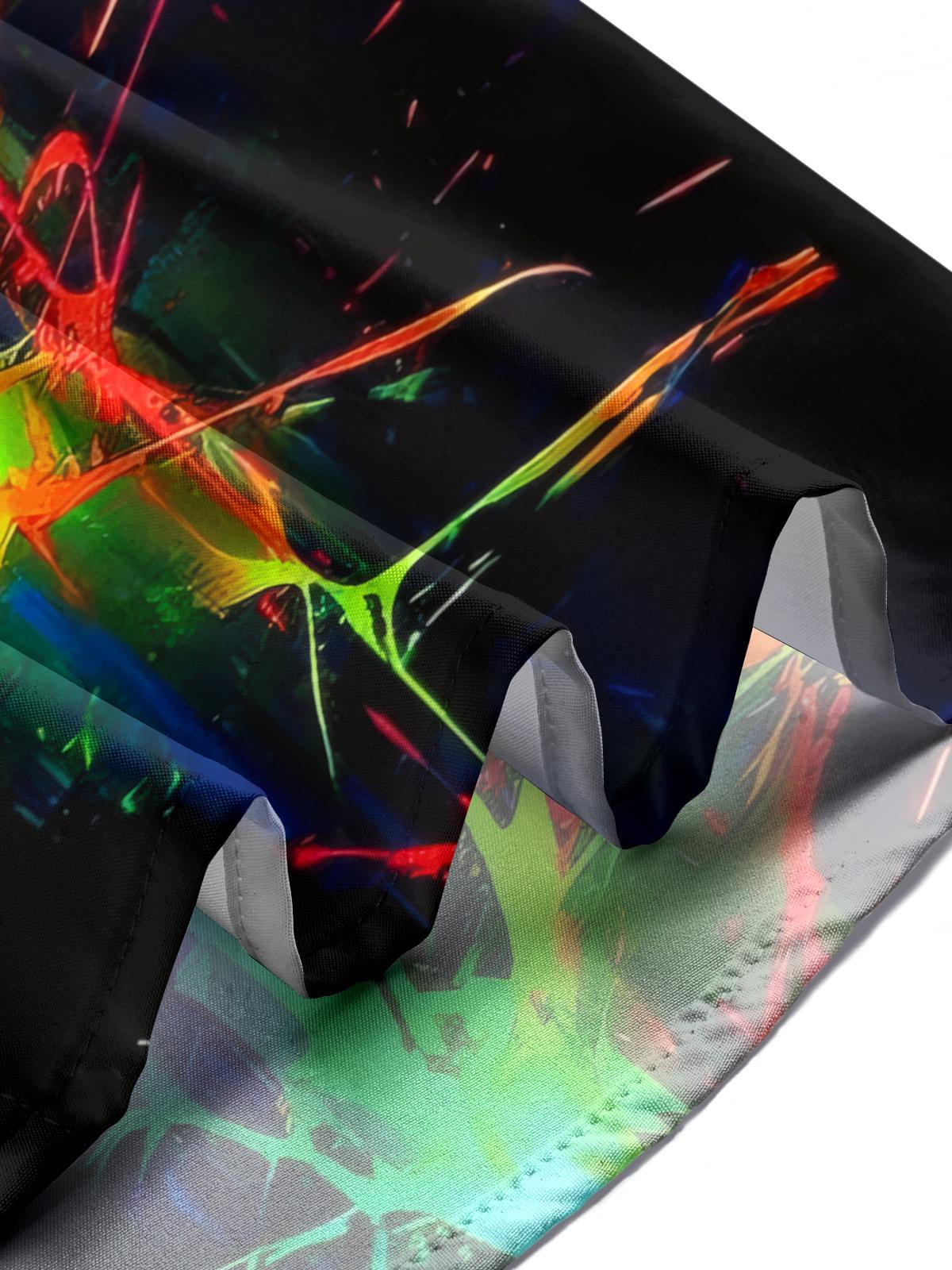 Gradient Print Men's Pocket Short Sleeve Shirts