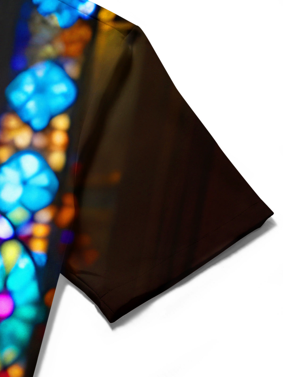 Stained Glass Church Windows Reflect Dazzling Light Shadow Crystal Ball Men's Pocket Short Sleeve Shirts