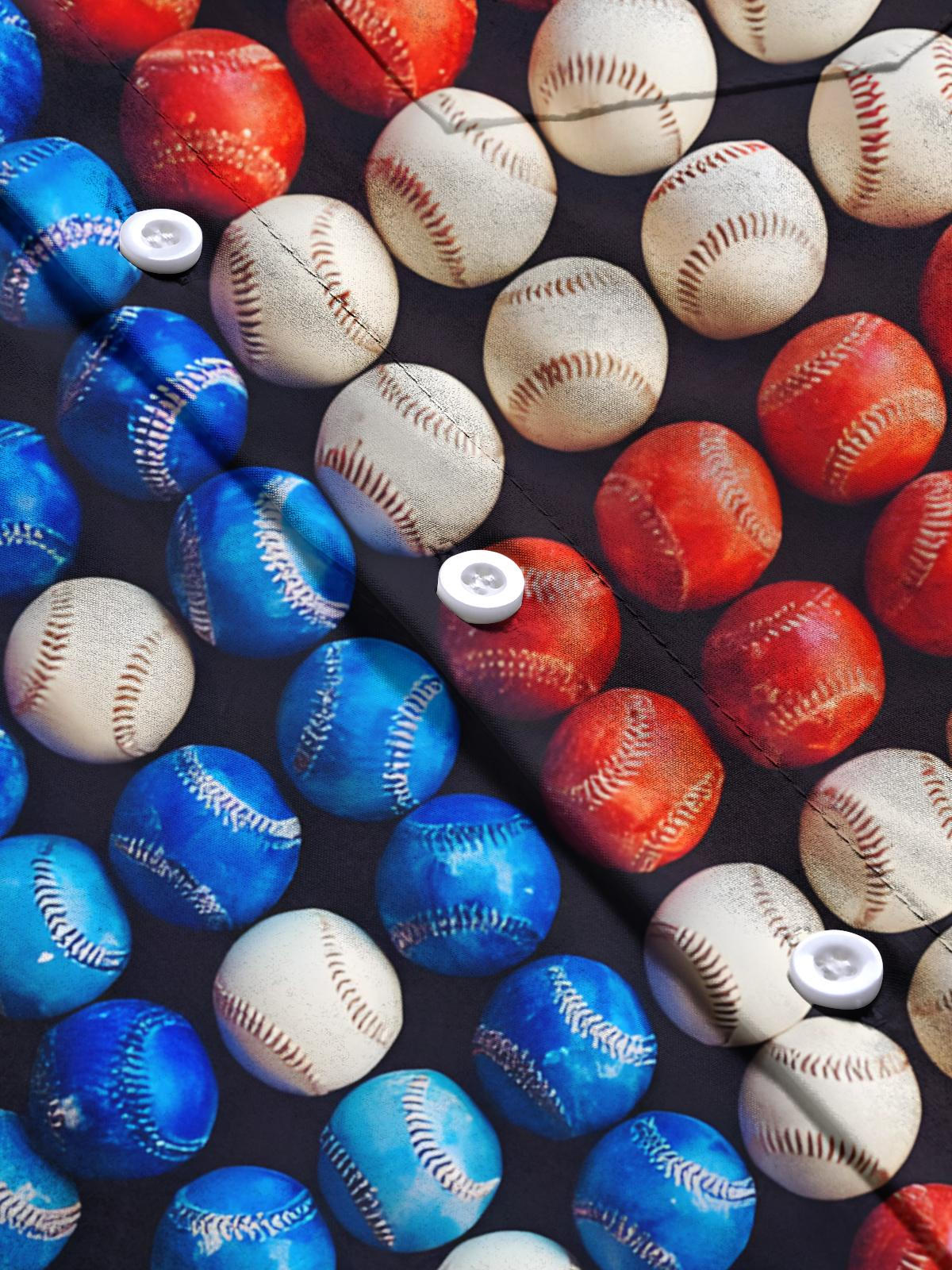 American Flag Print Men's Pocket Short Sleeve Shirts