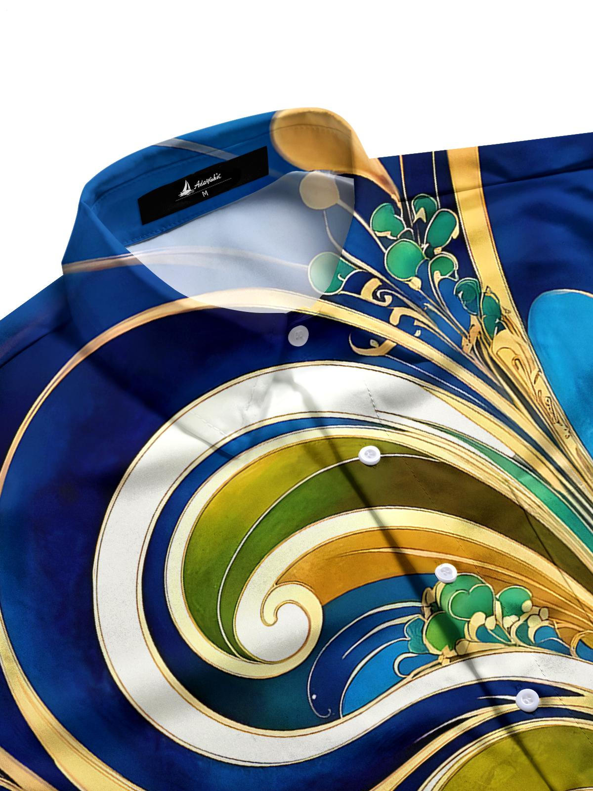 Abstract Men's Pocket Short Sleeve Shirts