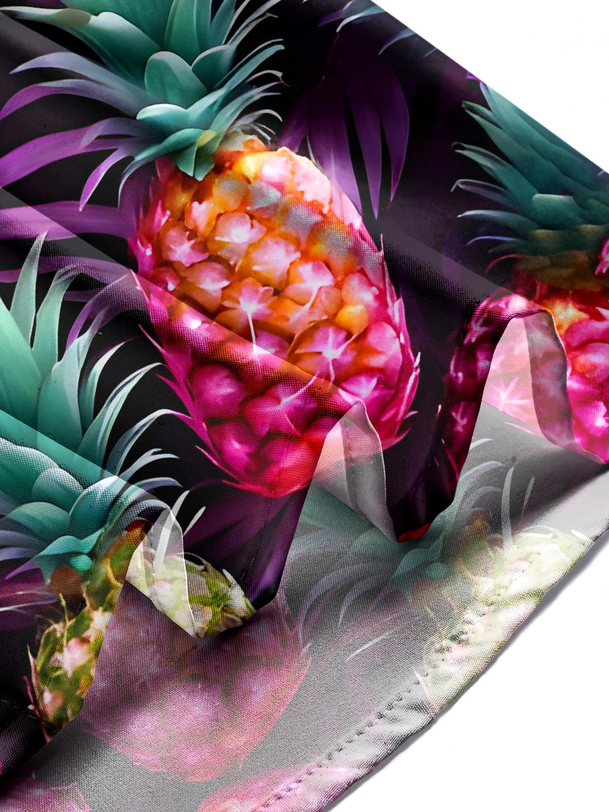 Pineapple Men's Pocket Short Sleeve Shirts