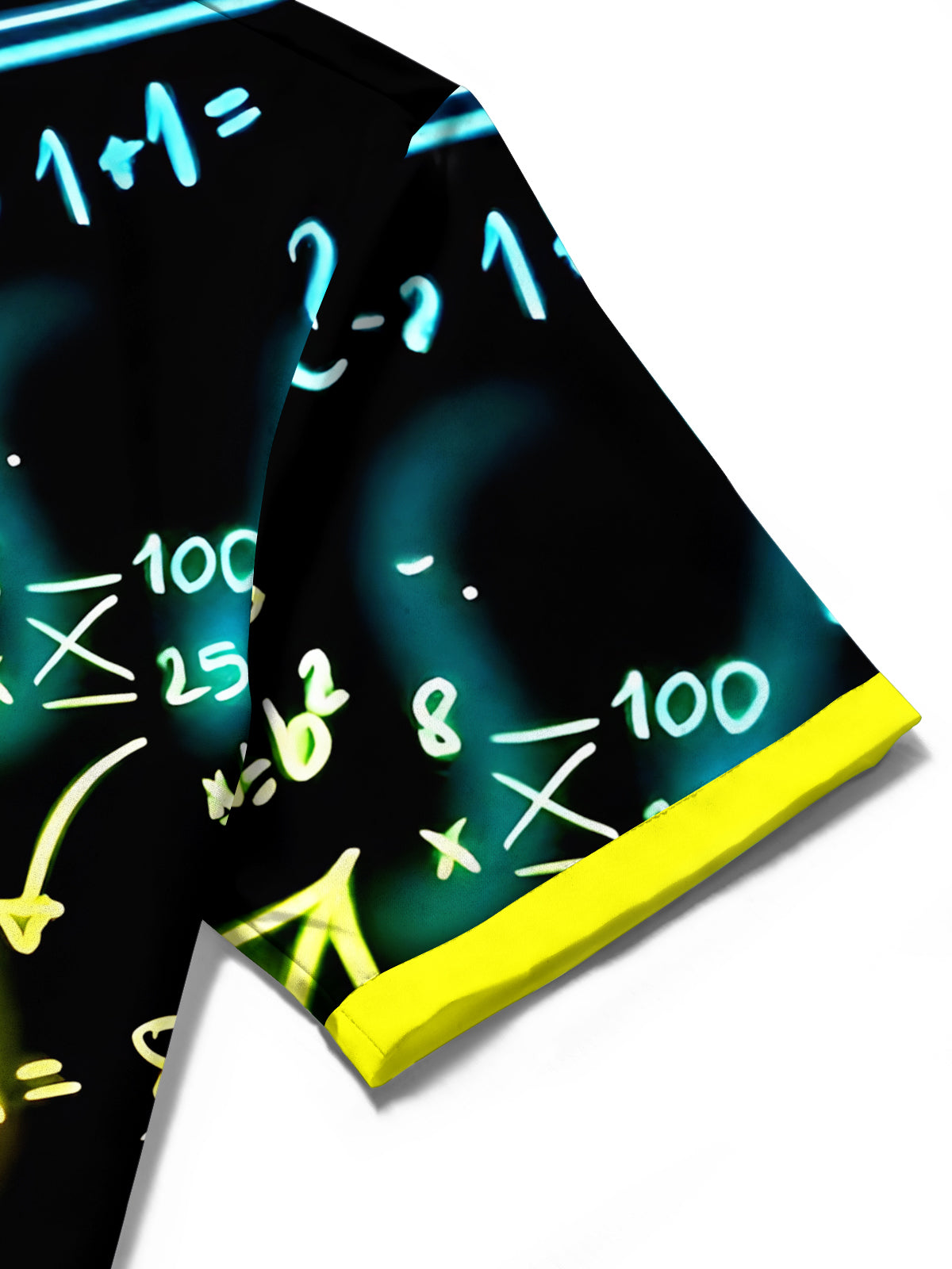 Mathematical Formula Print Men's Pocket Short Sleeve Shirts