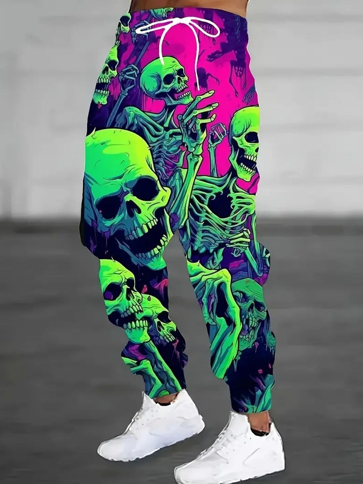 Funny Skull Bones Halloween Men's Casual Pants