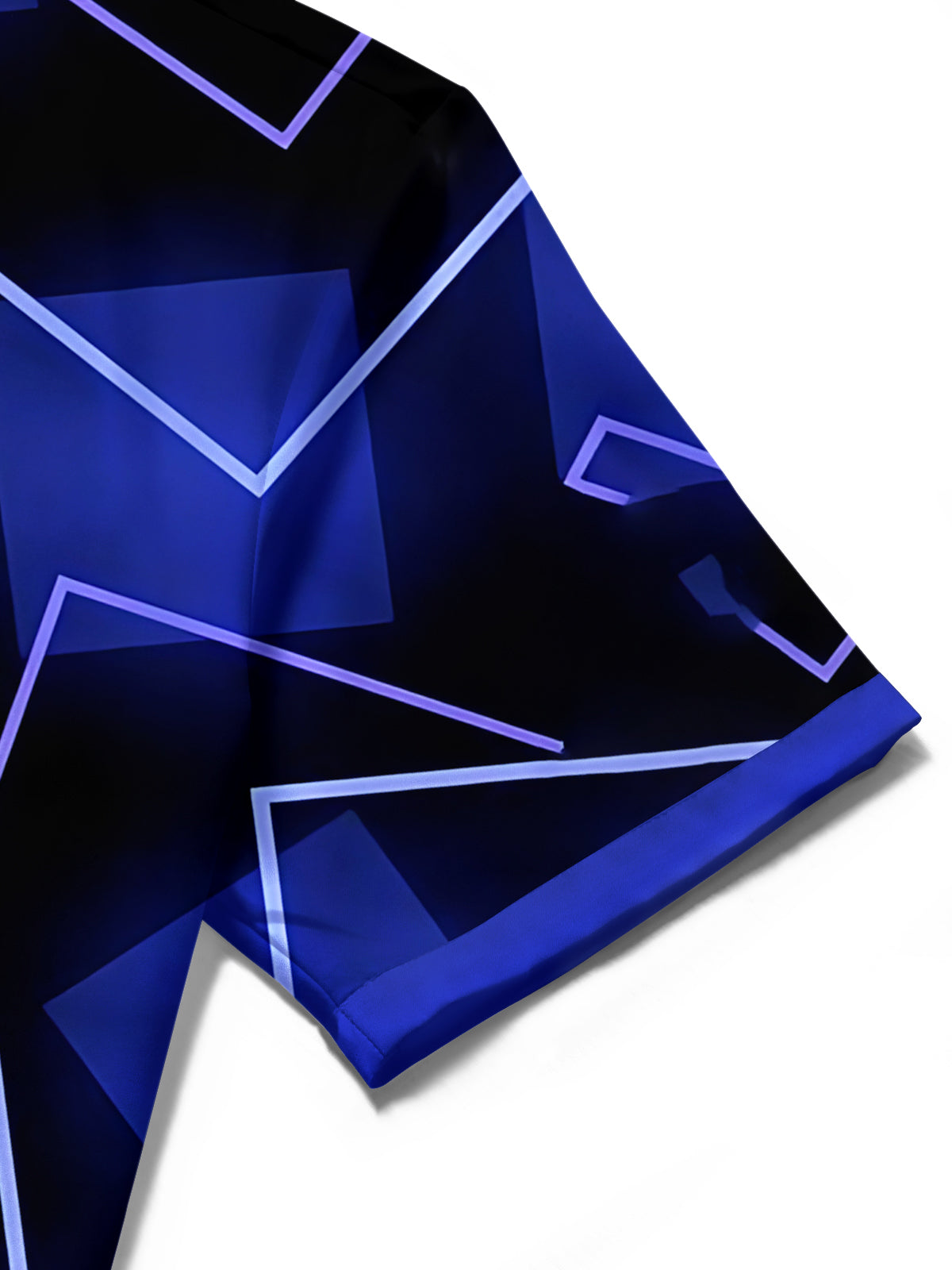 Geometric Square Print Men's Pocket Short Sleeve Shirts