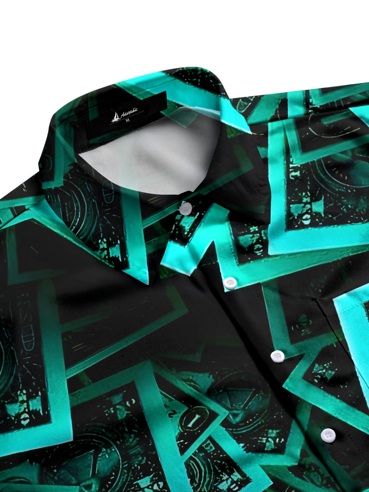 Dollar Print Men's Pocket Short Sleeve Shirts