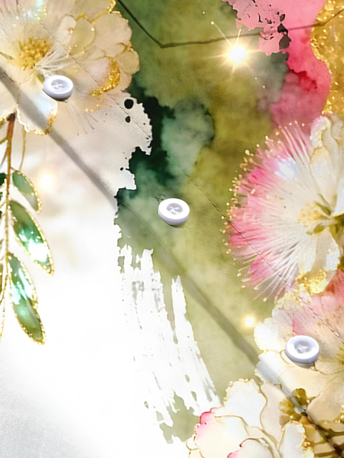 Floral Men's Pocket Short Sleeve Shirts