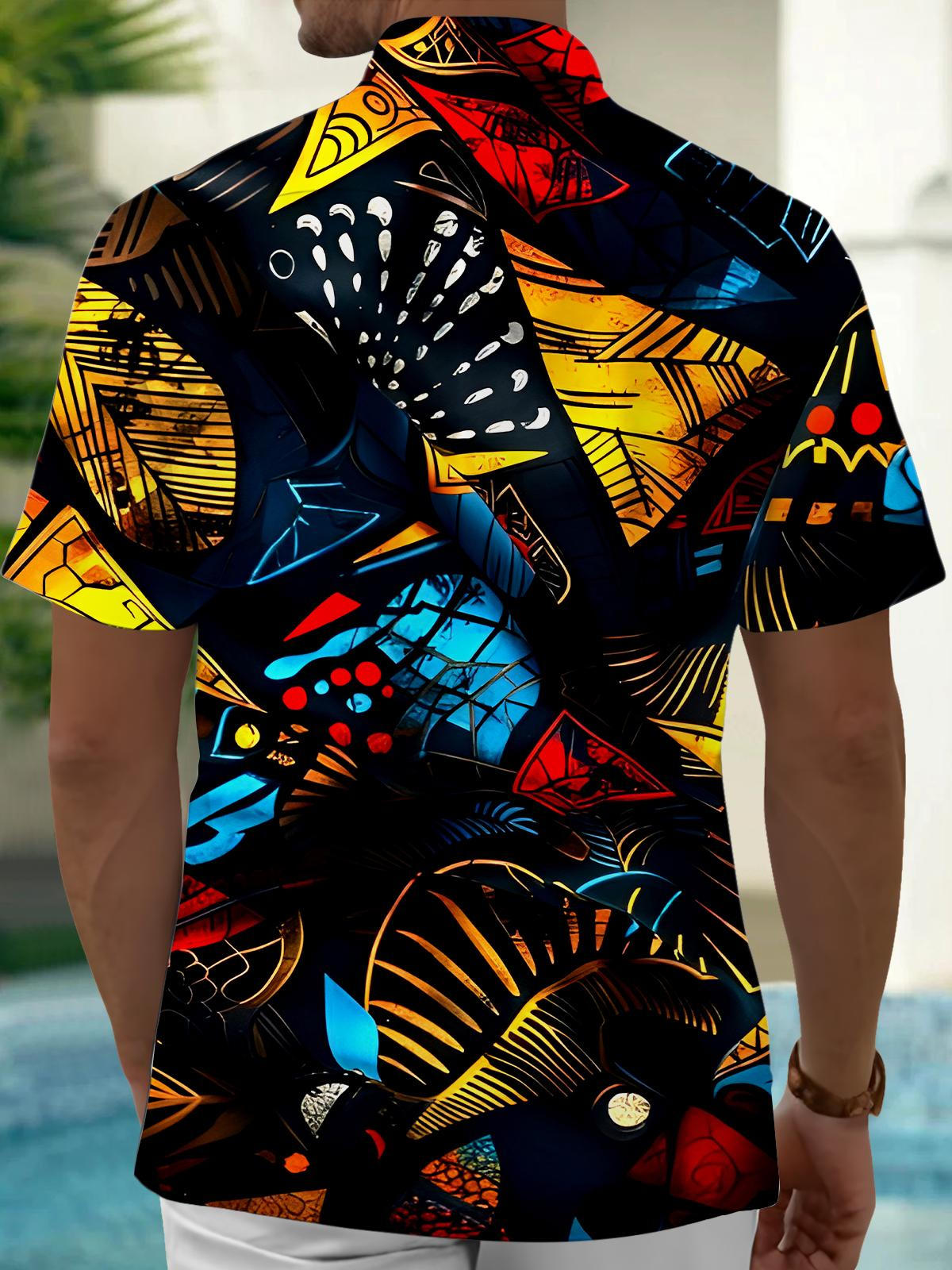 Geometry Men's Pocket Short Sleeve Shirts