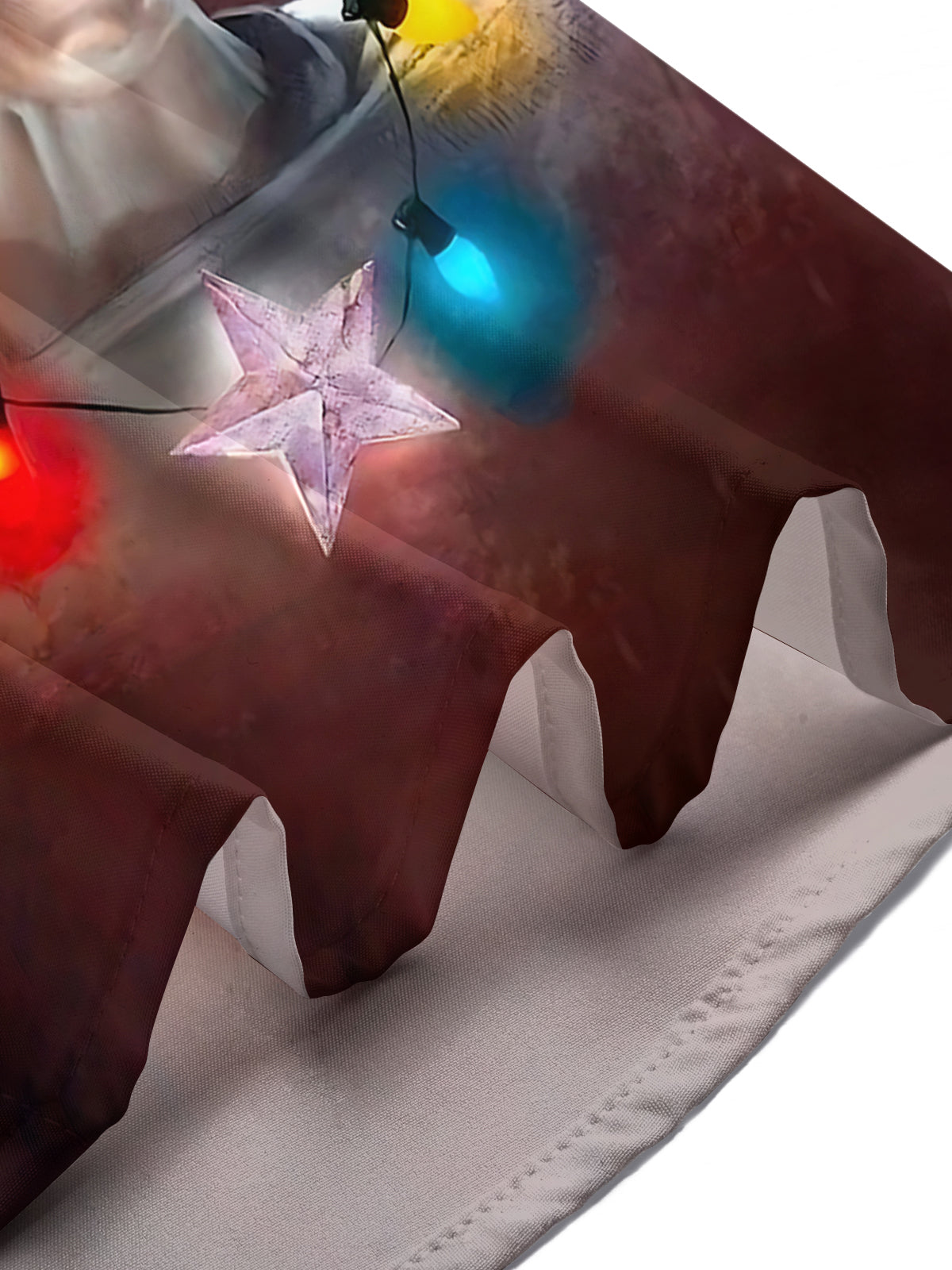 Christmas Lights Face Art Print Men's Pocket Short Sleeve Shirts