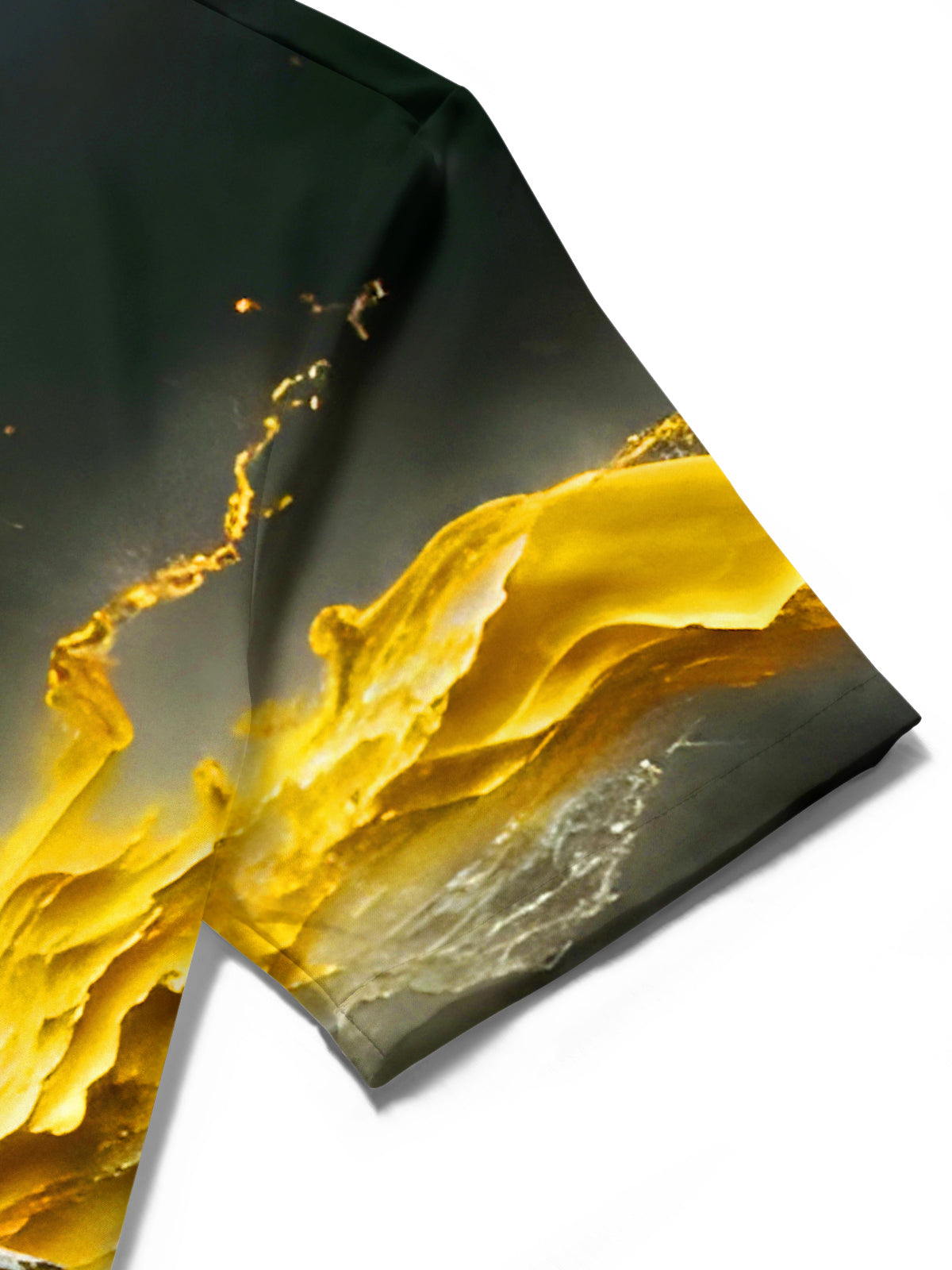 Art Flowing Colors Dance Men's Pocket Short Sleeve Shirts