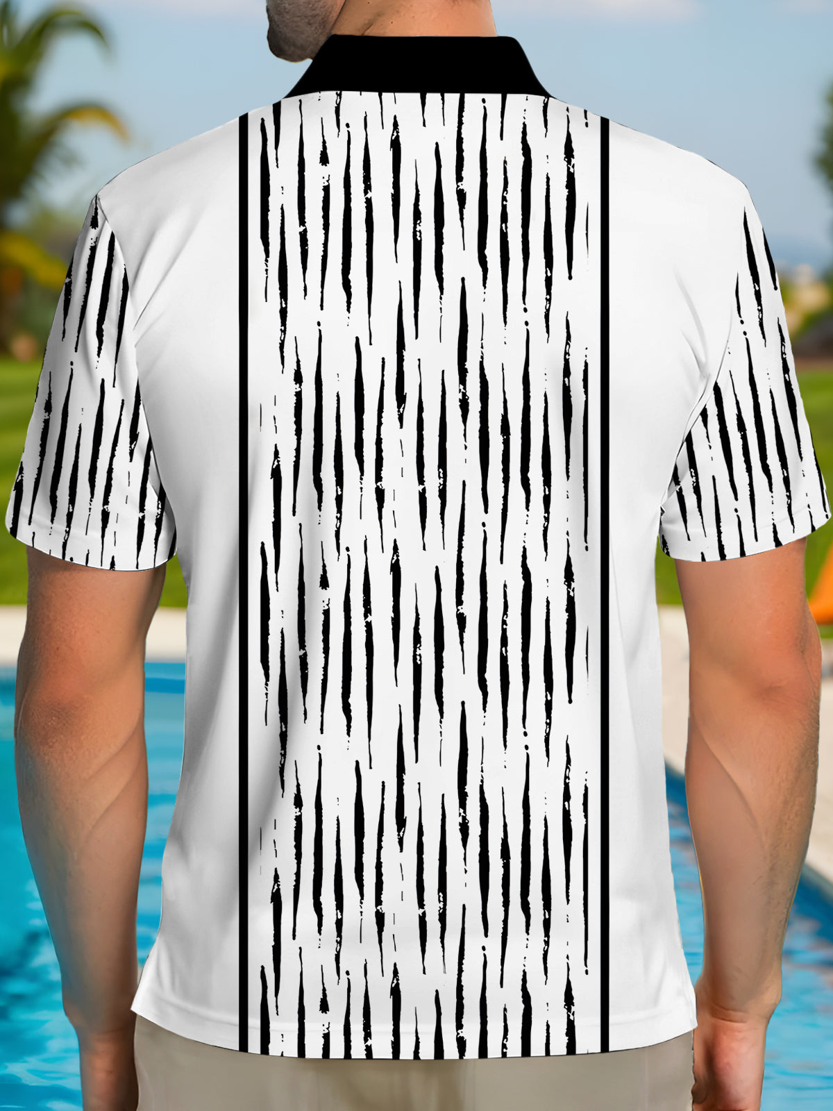 Geometry Men's Short Sleeve Button Polo