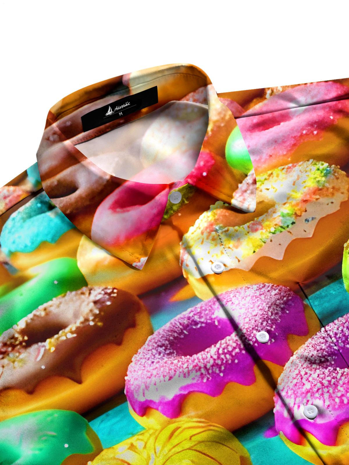 Donut Men's Pocket Short Sleeve Shirts