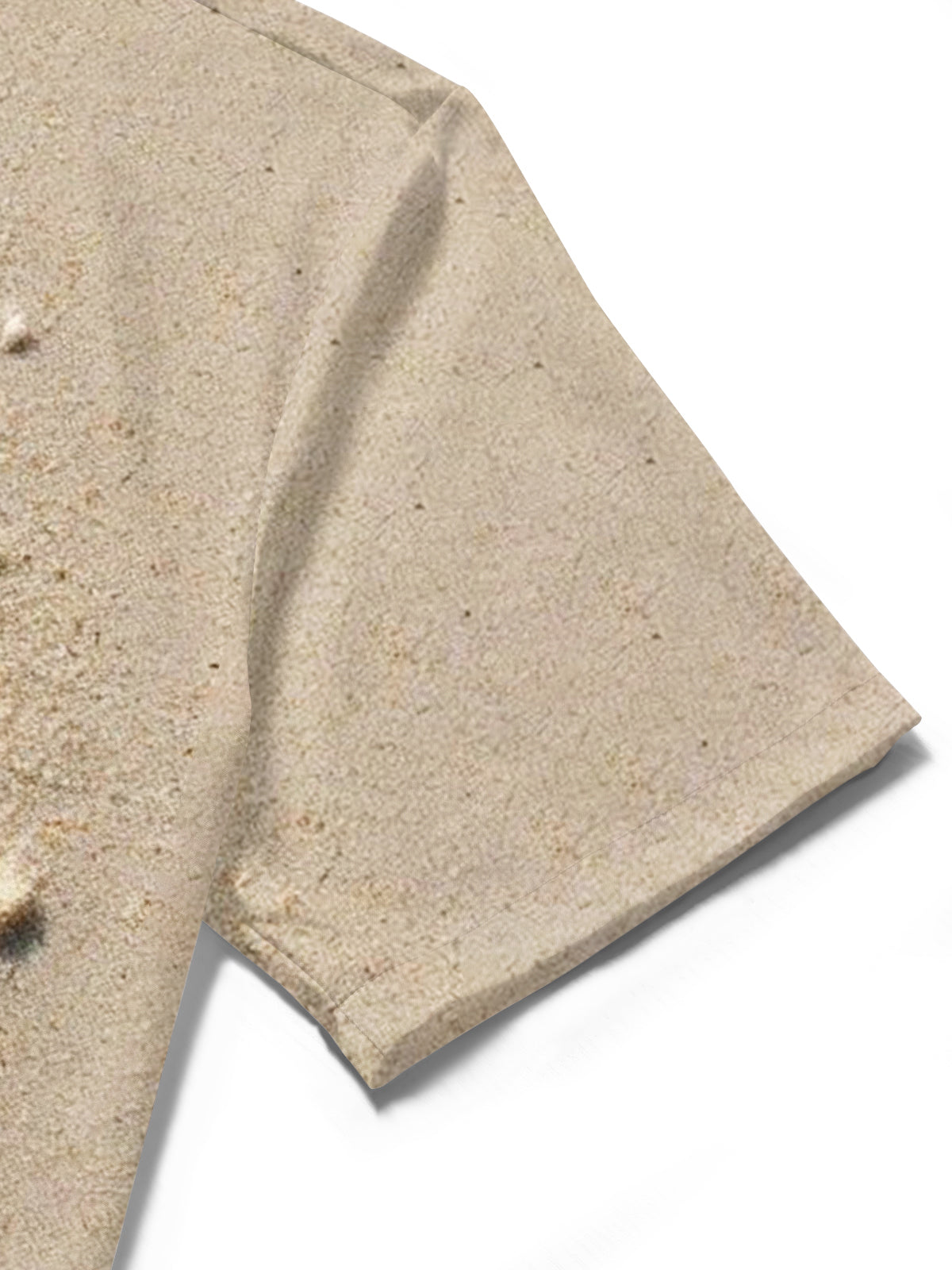 Hawaiian Coconut Palm Beach Footprints Men's Pocket Short Sleeve Shirts