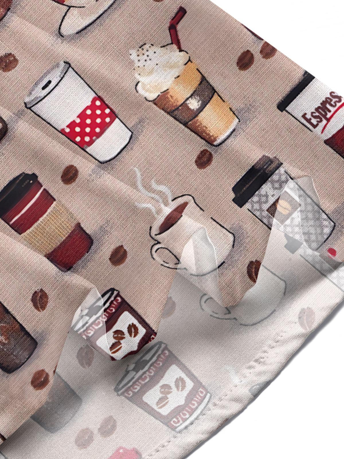 Milk Tea Print Men's Pocket Short Sleeve Shirts