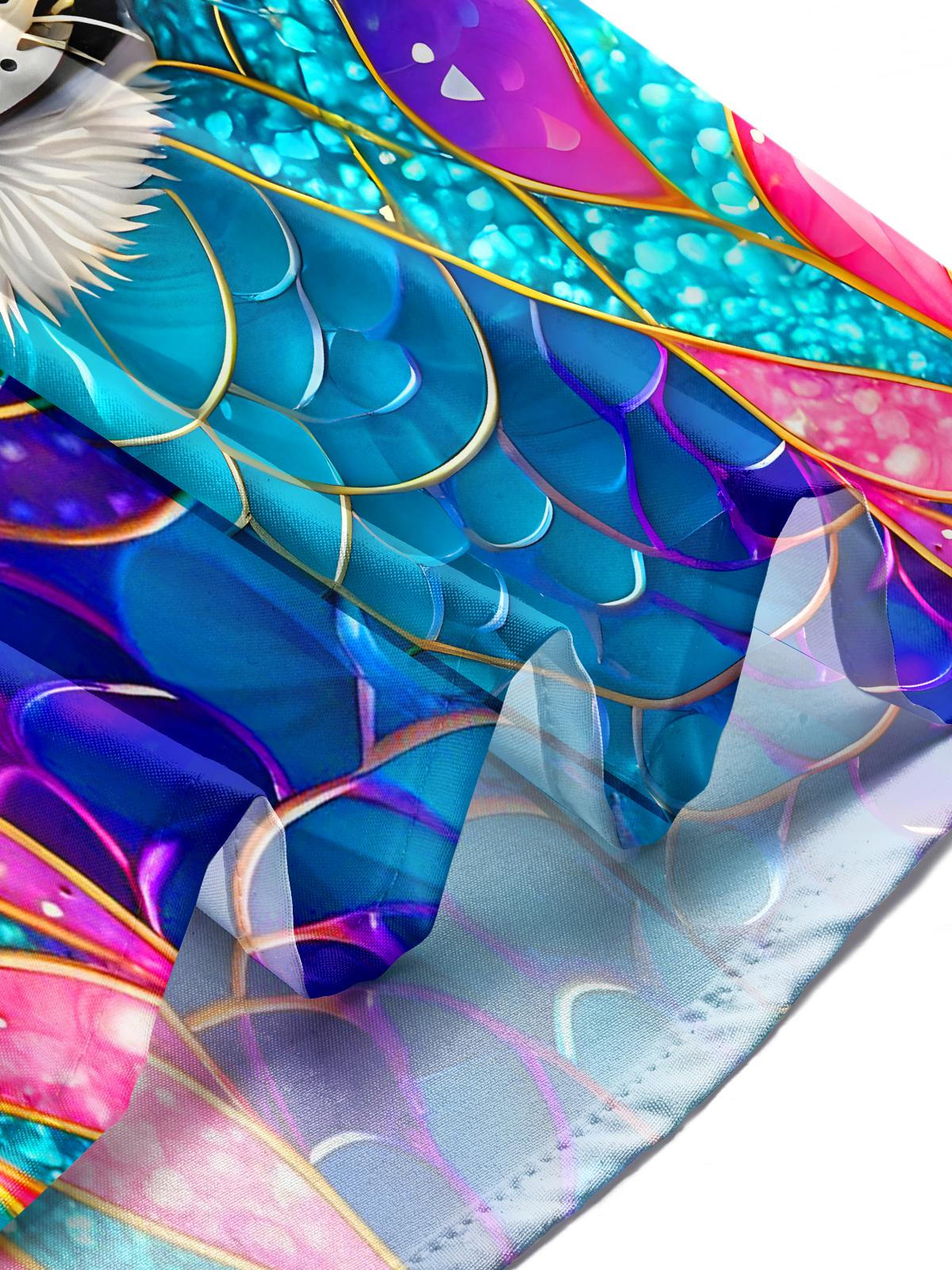 Art Colorful Cheetah Men's Pocket Long Sleeve Shirts