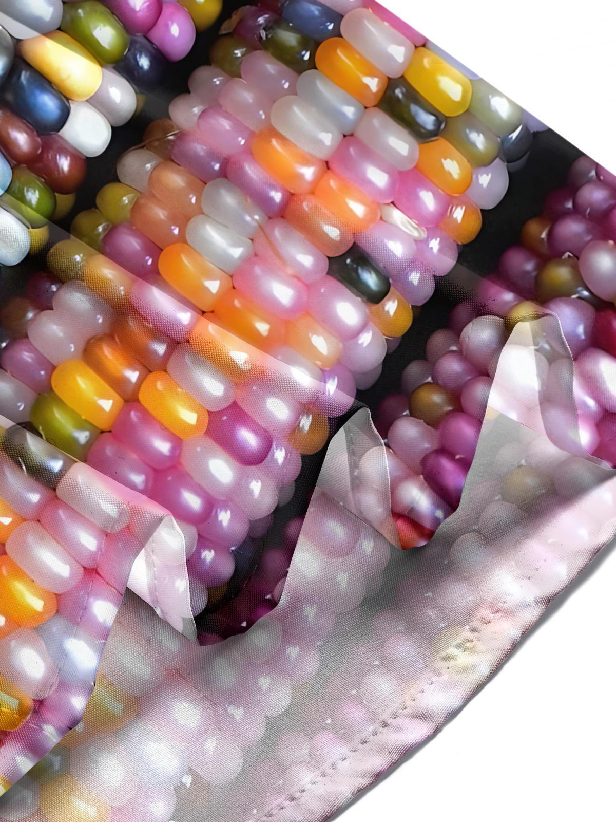 Corn Print Men's Pocket Short Sleeve Shirts