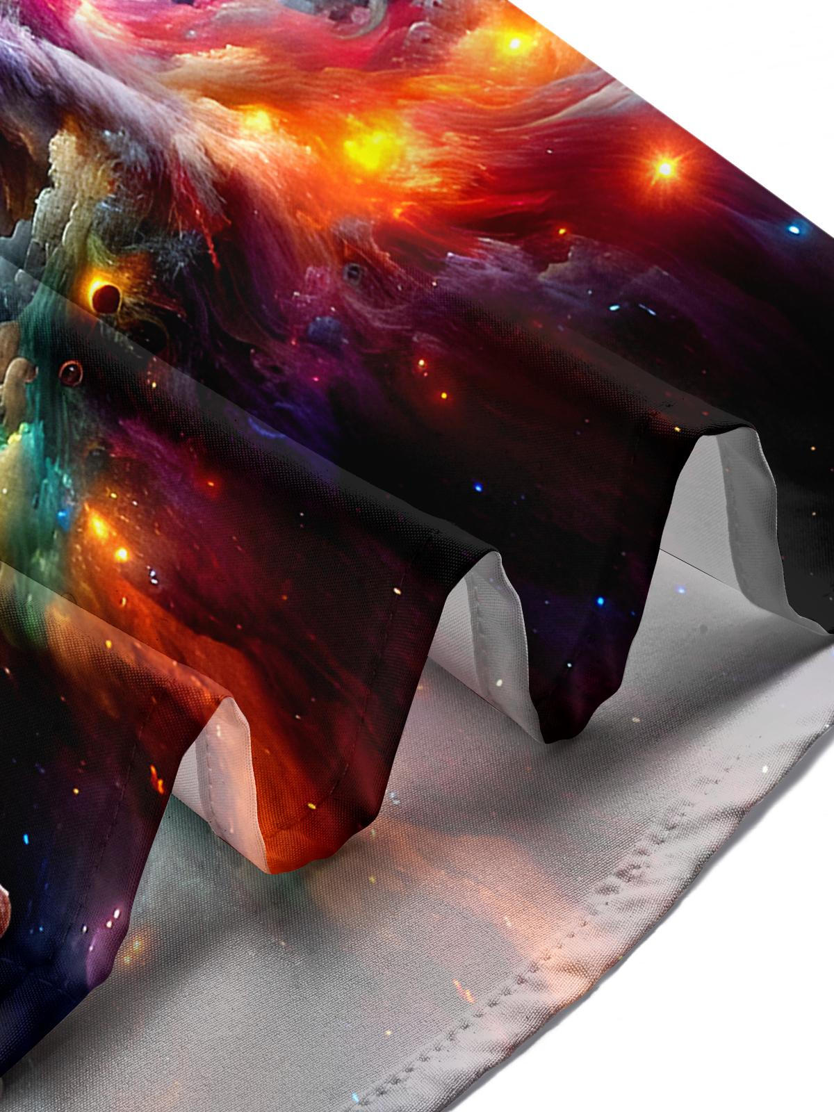 Universe Face Men's Pocket Short Sleeve Shirts