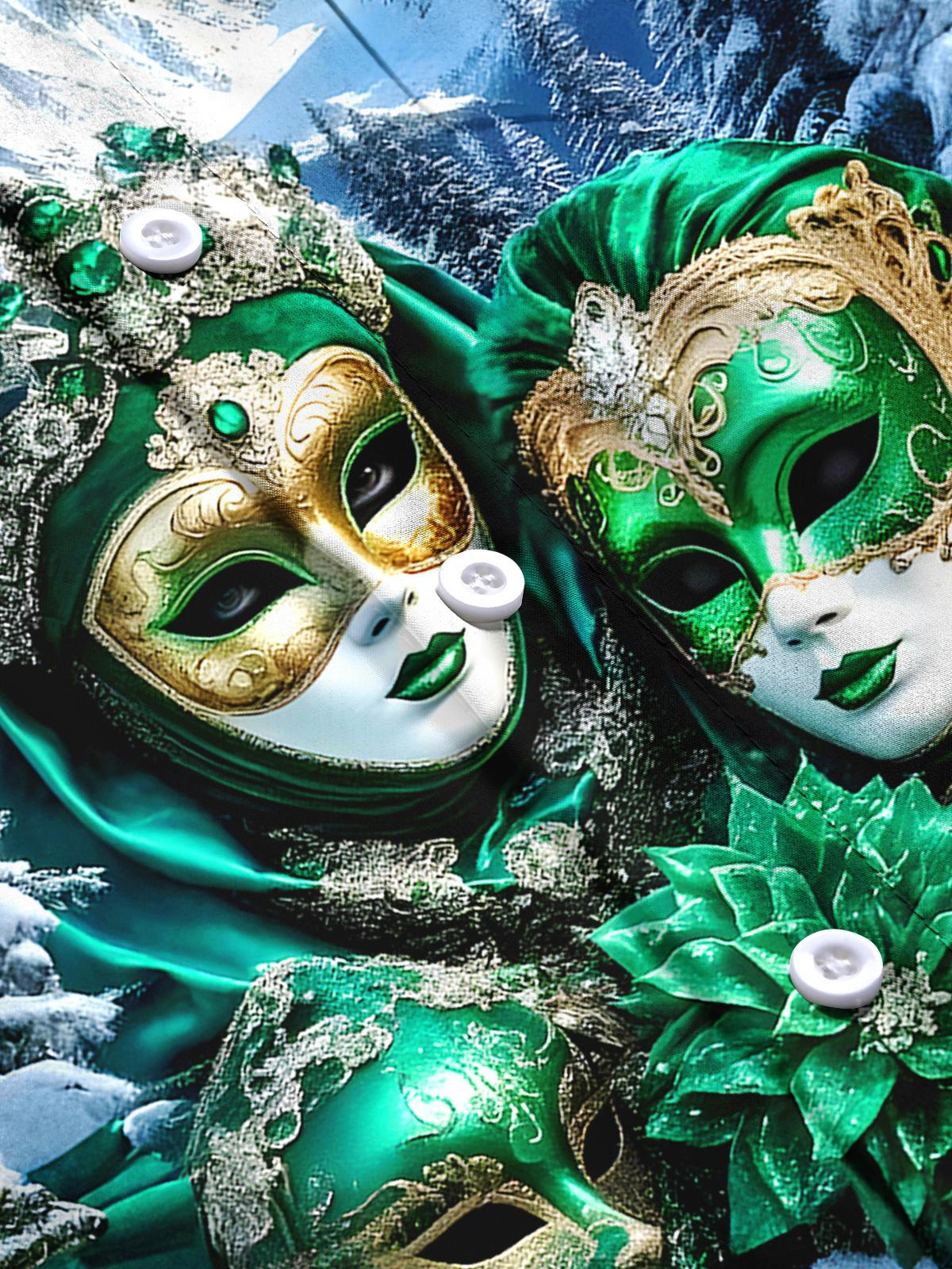 Aurora Forest Men's Pocket Short Sleeve Shirts