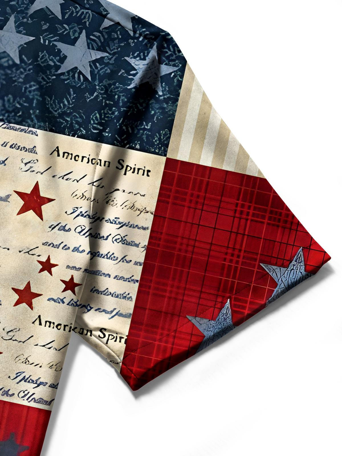 Independence Day Men's Pocket Short Sleeve Shirts