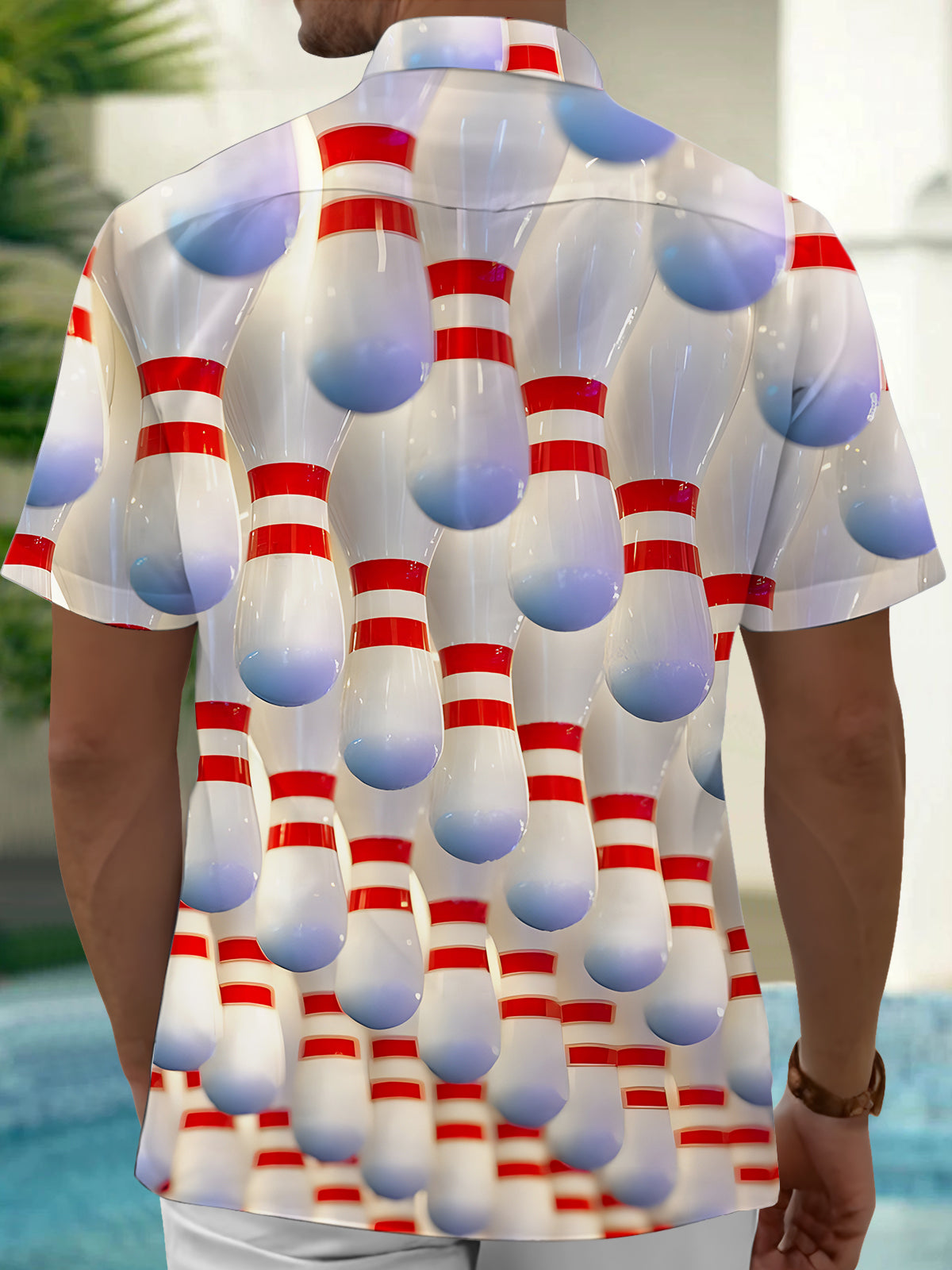 Bowling Men's Pocket Short Sleeve Shirts