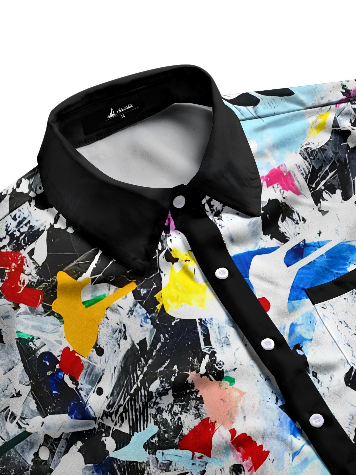 Tie Dye Men's Pocket Short Sleeve Shirts