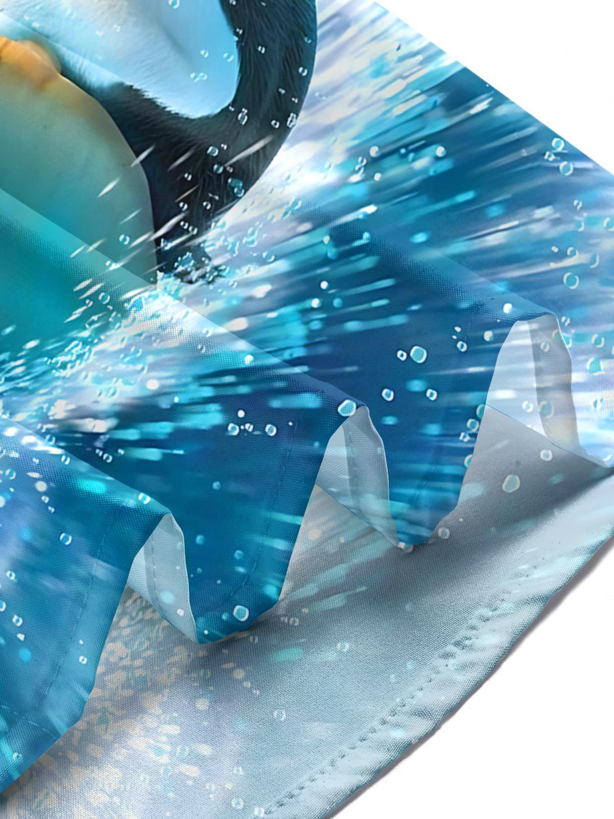 Penguin Print Men's Pocket Short Sleeve Shirts