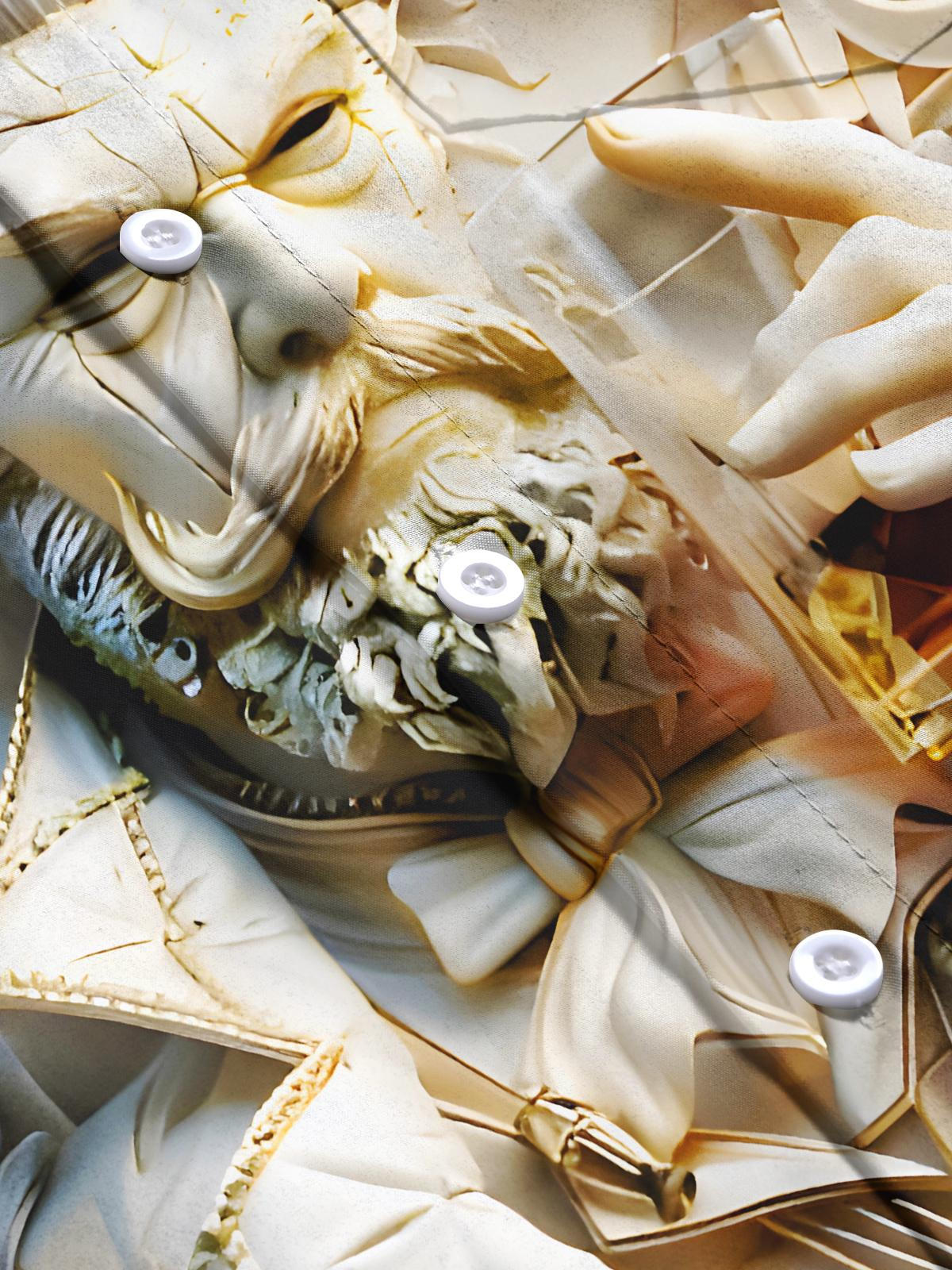 Art Baroque Carnival Toast Victor Poker Relief Men's Pocket Short Sleeve Shirts