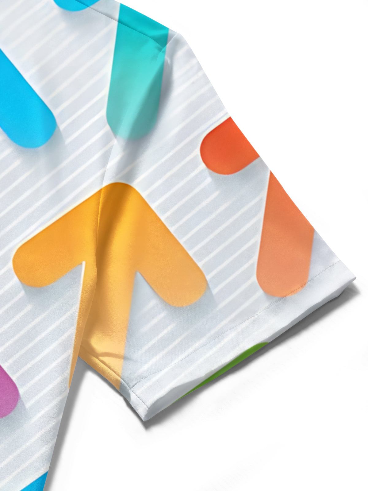 Colorful Arrow Print Men's Pocket Short Sleeve Shirts