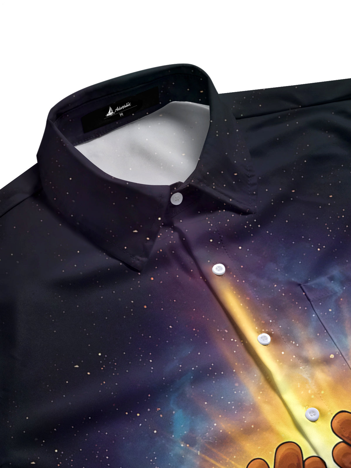 Christian Cross Print Men's Pocket Long Sleeve Shirts