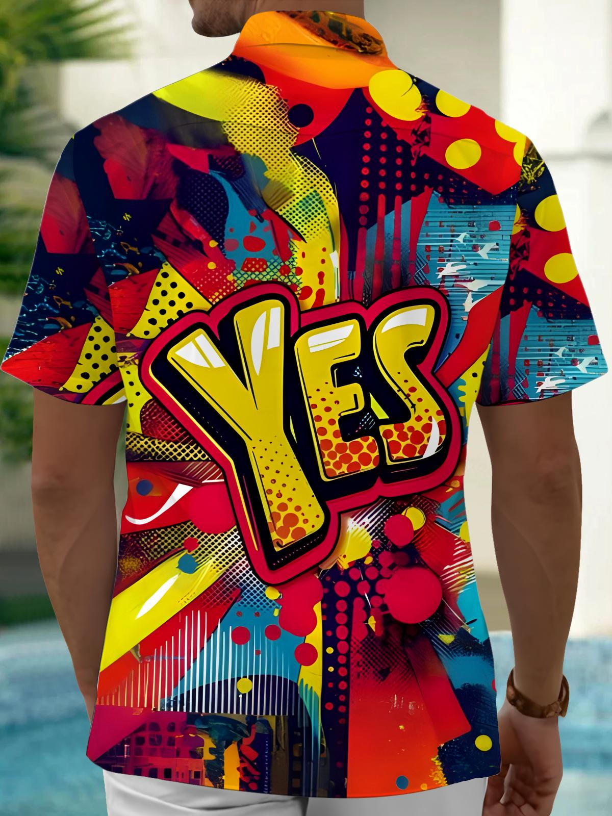 Tie Dye Funny Men's Pocket Short Sleeve Shirts