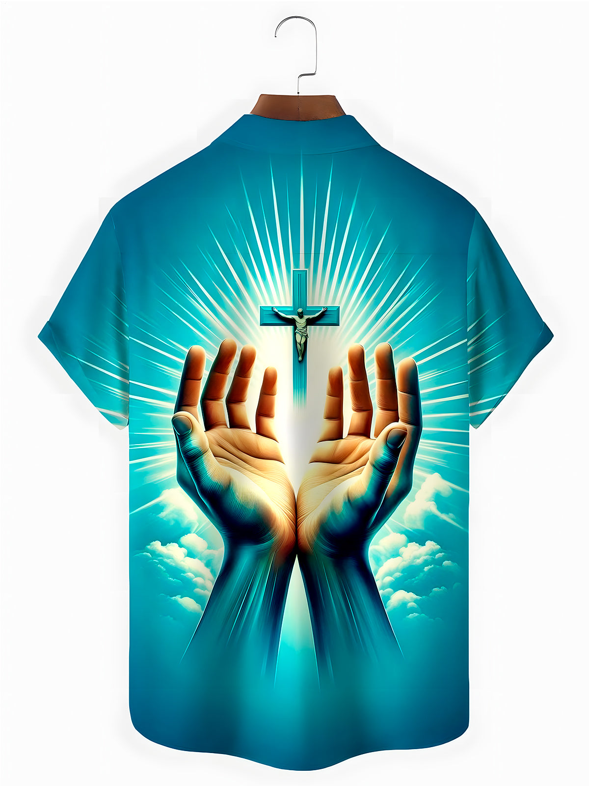 Religion Cross Men's Pocket Short Sleeve Shirts