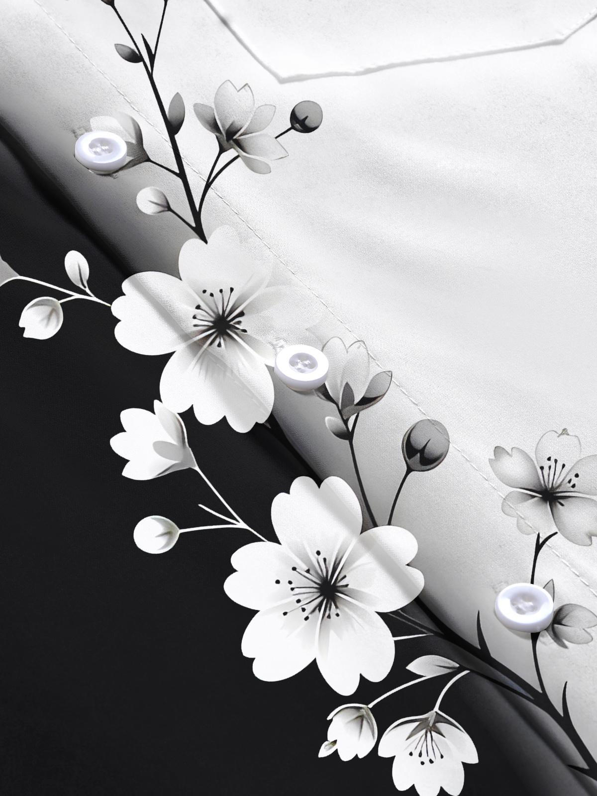 Floral Men's Pocket Short Sleeve Shirts