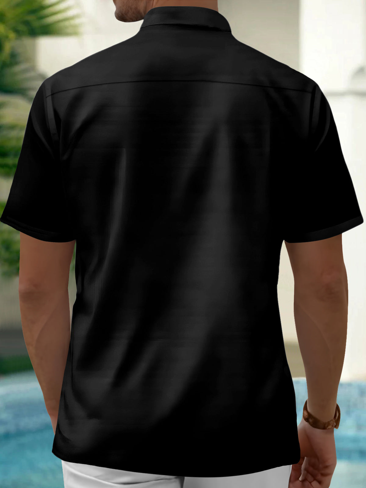 Musical Note Men's Pocket Short Sleeve Shirts