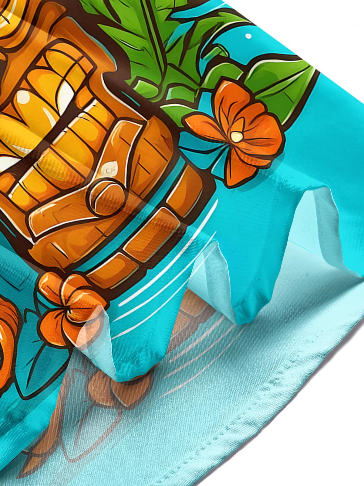 Hawaiian Tiki Men's Pocket Short Sleeve Shirts