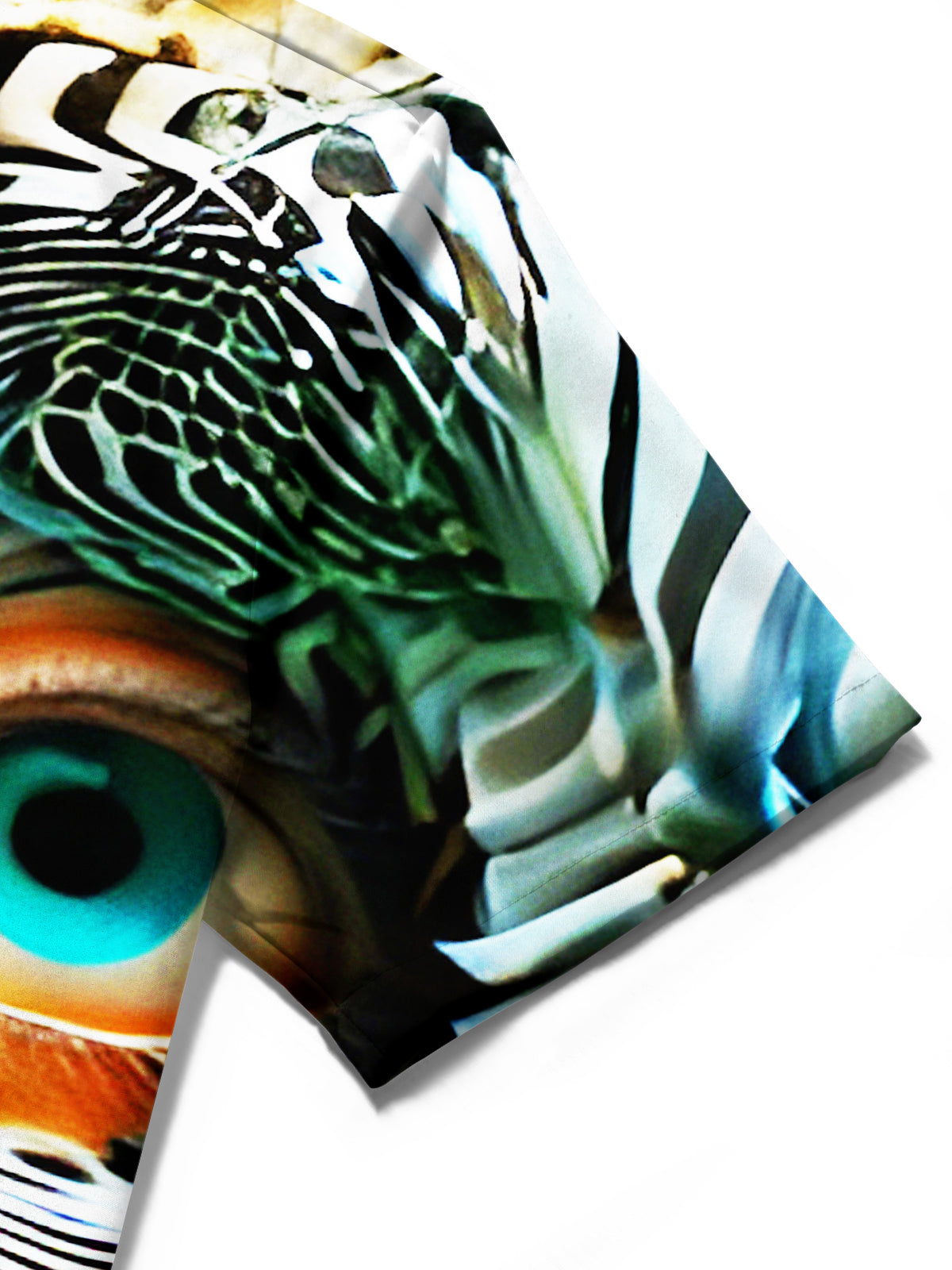 Fun Art Abstract Face Textures Men's Pocket Short Sleeve Shirts