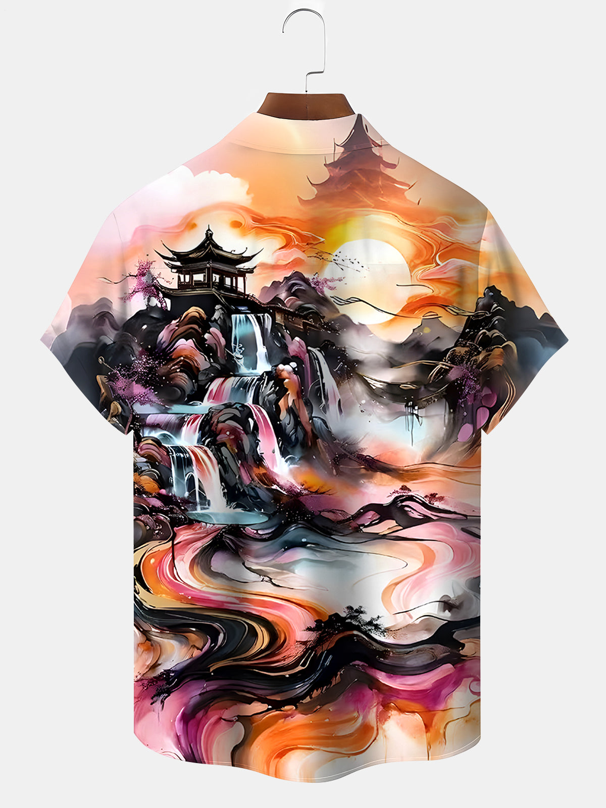 Mountain Courtyard Men's Pocket Short Sleeve Shirts