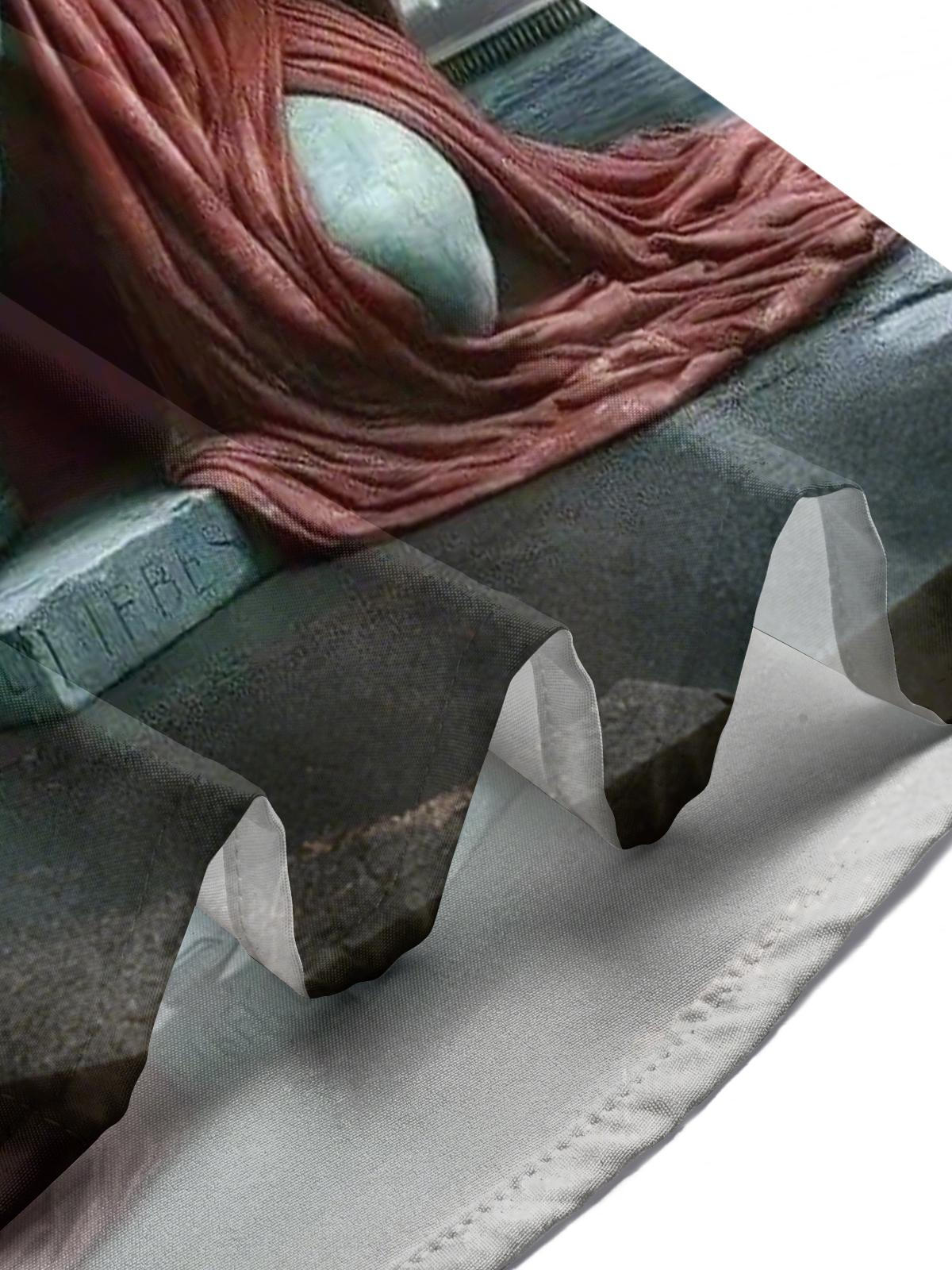 The Statue of Liberty Print Men's Pocket Short Sleeve Shirts