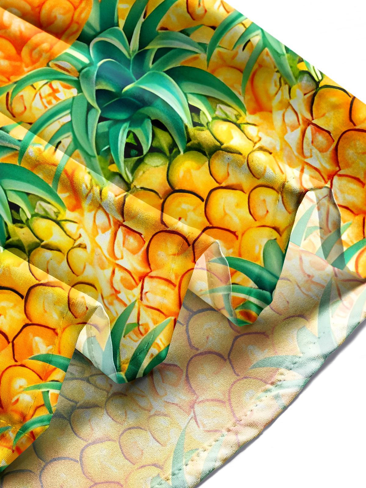 Pineapple Men's Pocket Short Sleeve Shirts