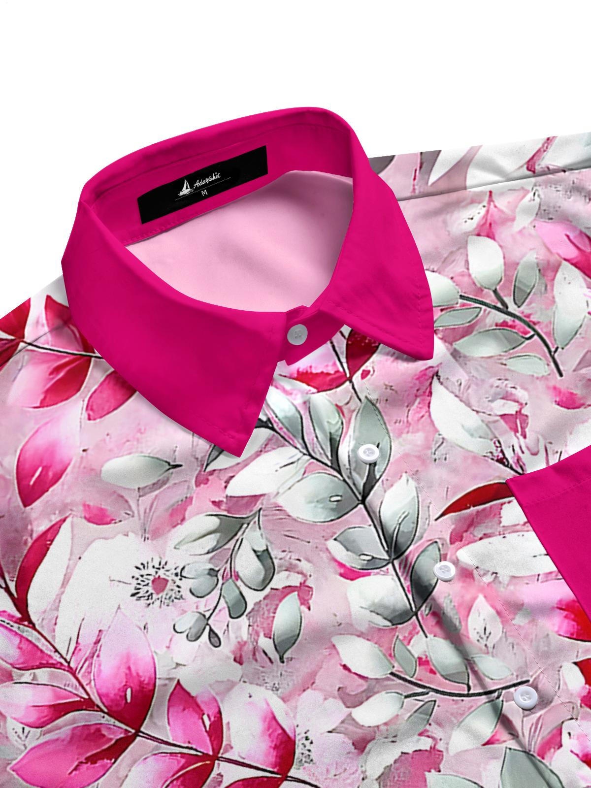 Hawaiian Leaf Men's Pocket Short Sleeve Shirts