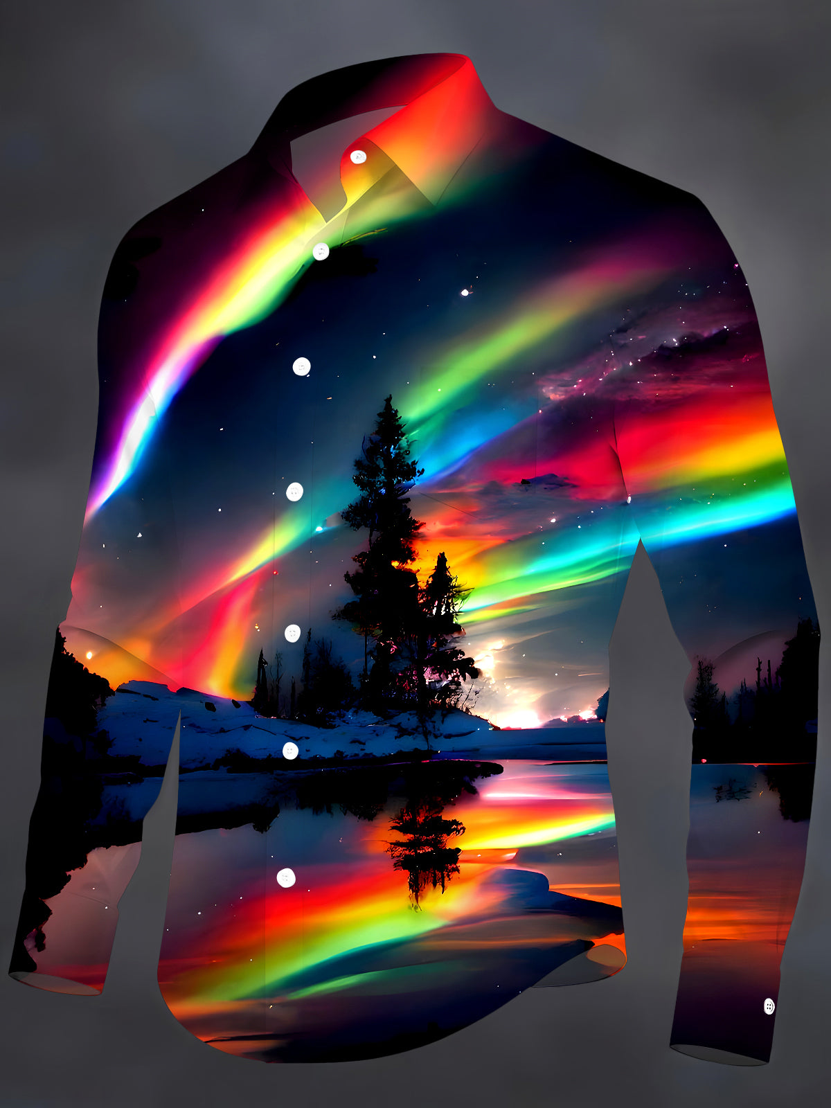 Forest Lake Aurora Men's Pocket Long Sleeve Shirts