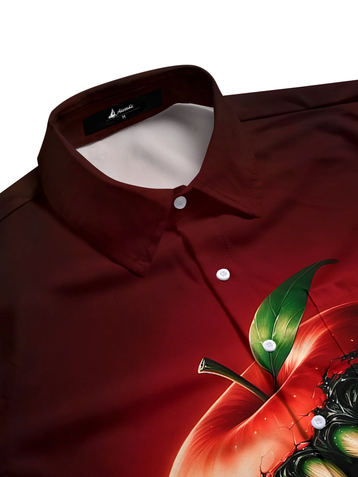 Apple Art Print Men's Pocket Short Sleeve Shirts