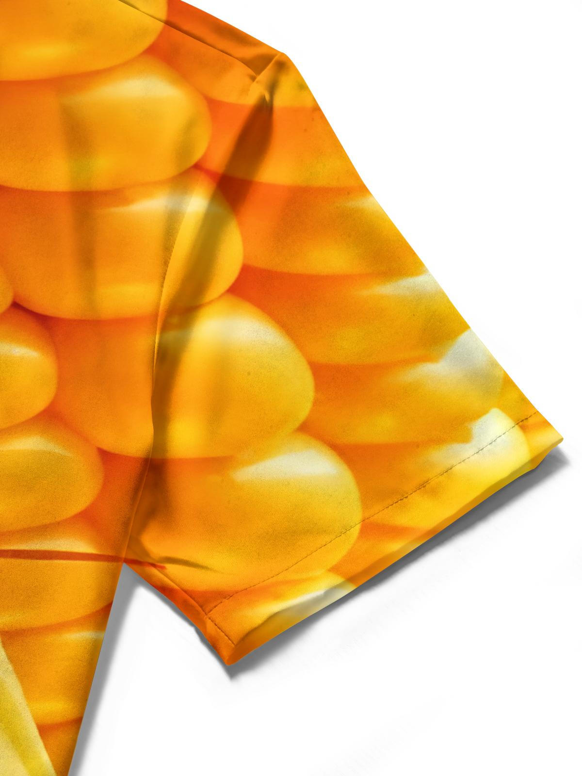 Corn Men's Pocket Short Sleeve Shirts