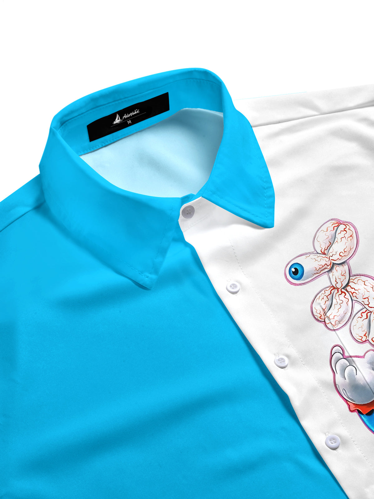 Clown Print Men's Pocket Short Sleeve Shirts