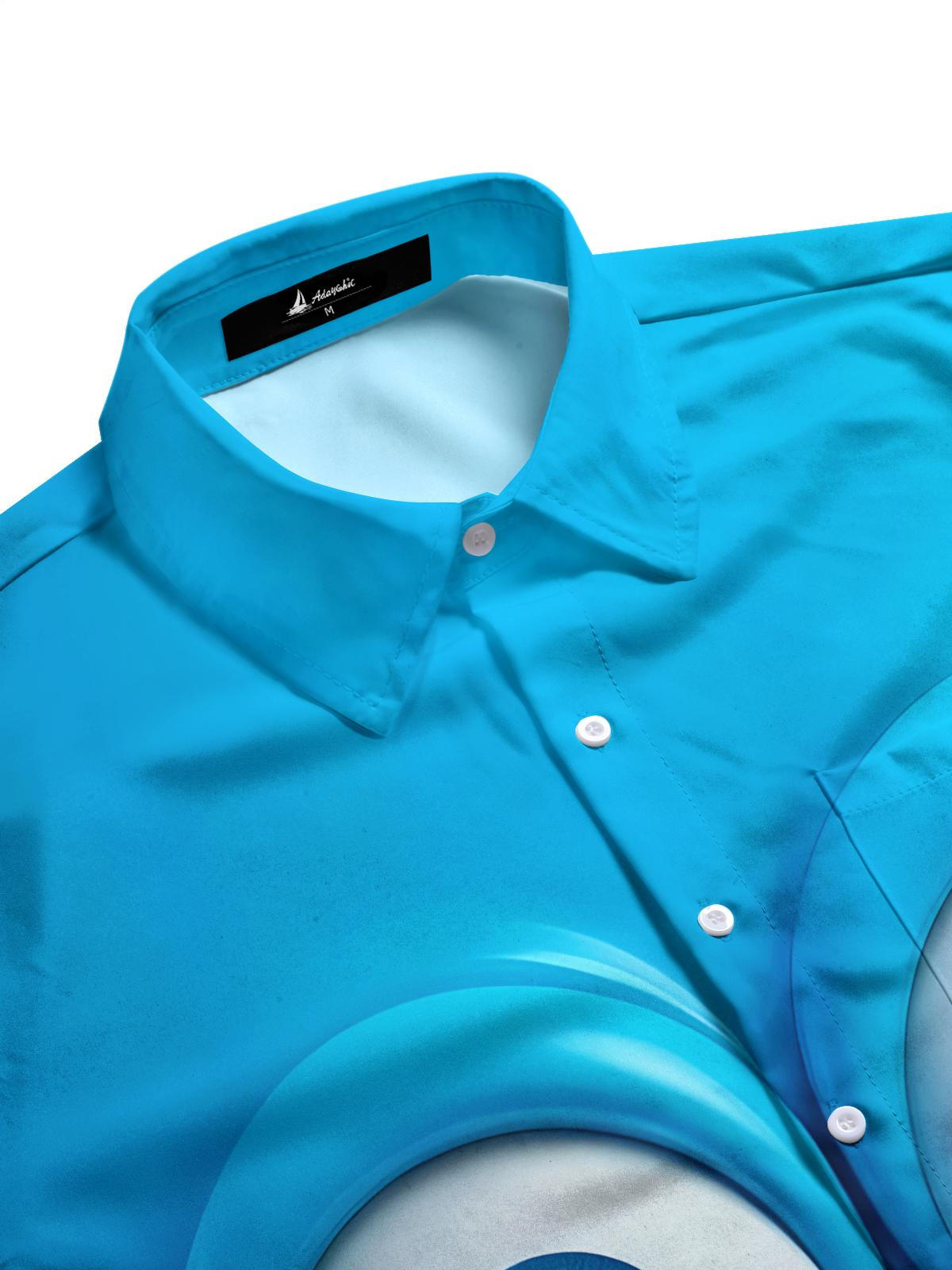 Funny Print Men's Pocket Short Sleeve Shirts