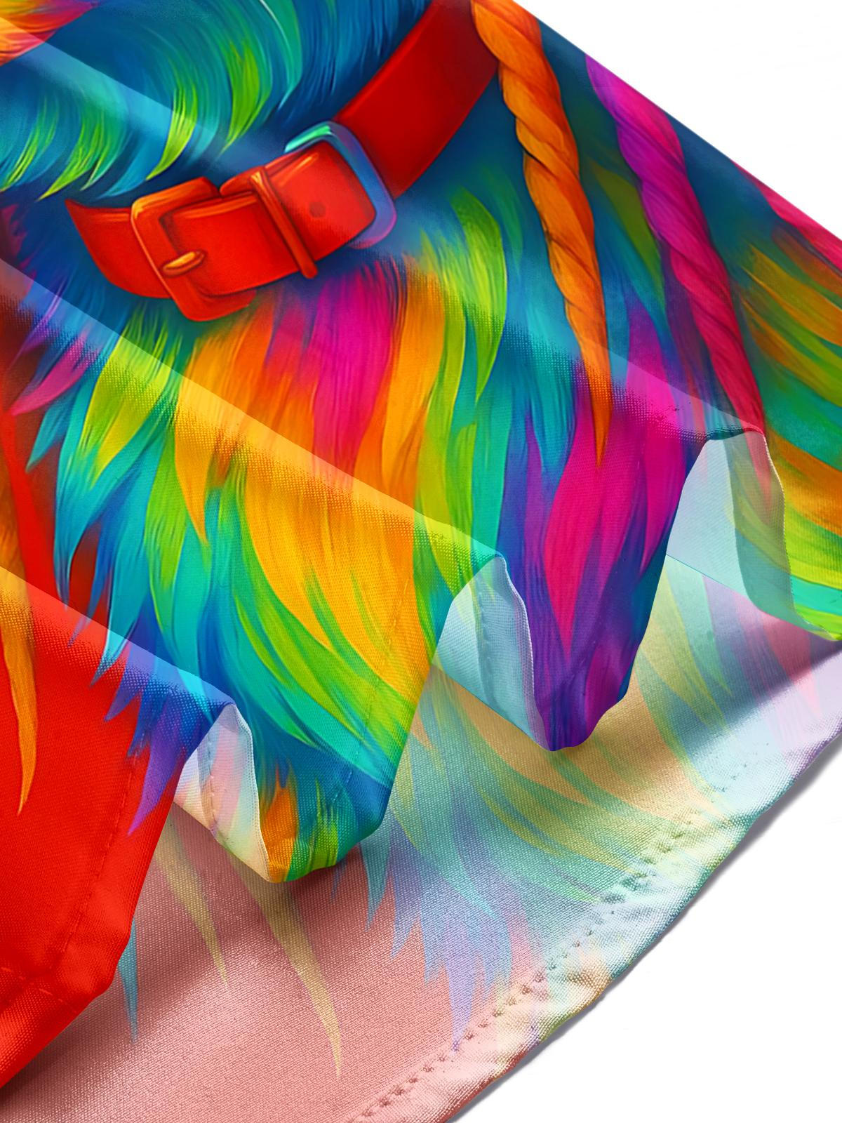 Funny Cat Print Men's Pocket Short Sleeve Shirts