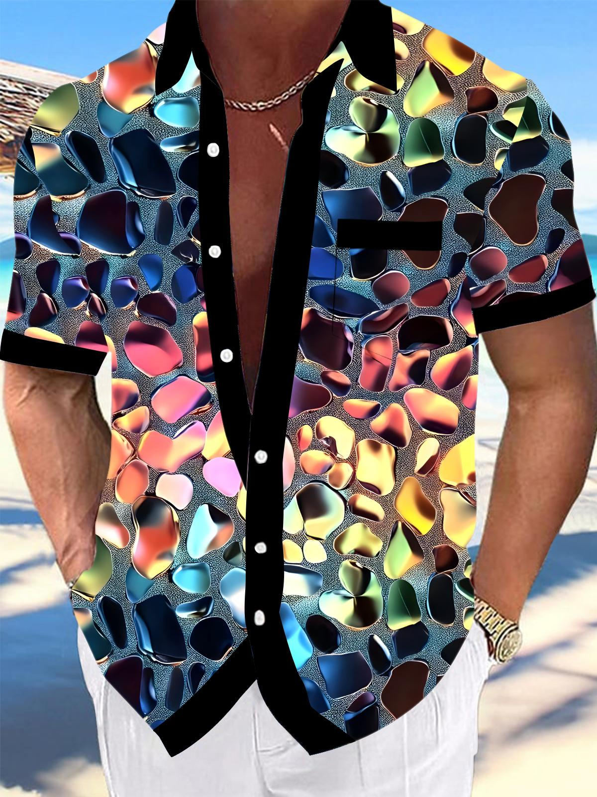 Geometry Men's Pocket Short Sleeve Shirts