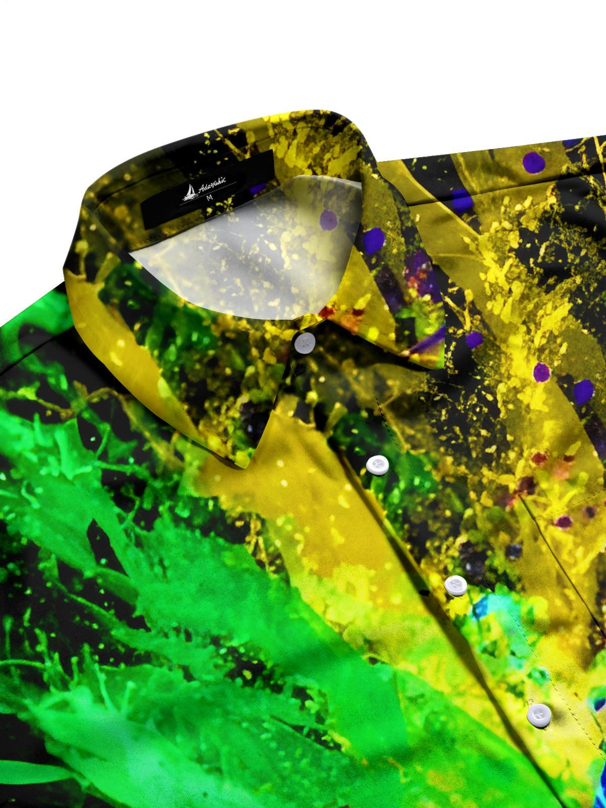 Tie Dye Men's Pocket Short Sleeve Shirts